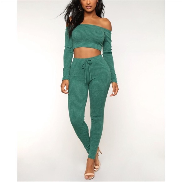 Fashion Nova Pants - Fashion Nova | Hunter Off Shoulder Set